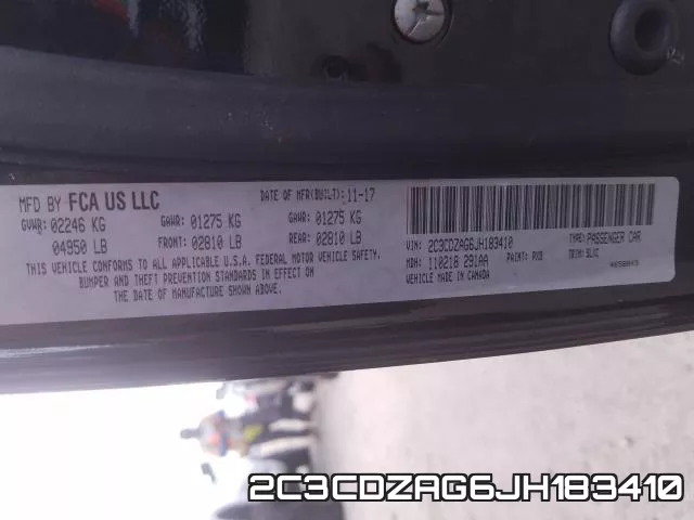 2C3CDZAG6JH183410 фото 2