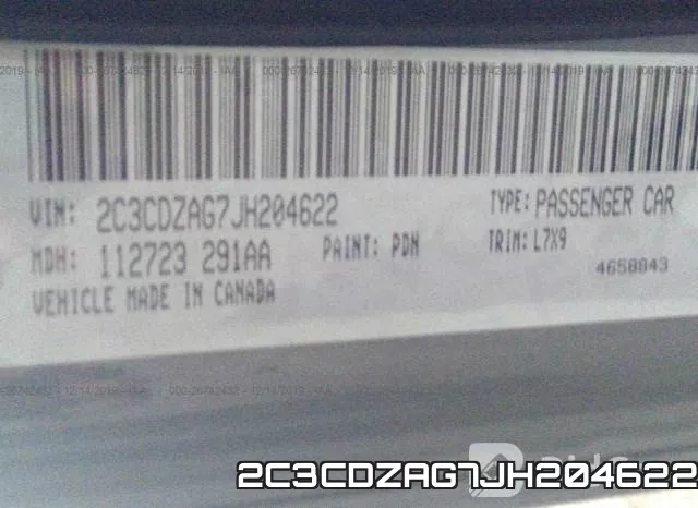 2C3CDZAG7JH204622 фото 10