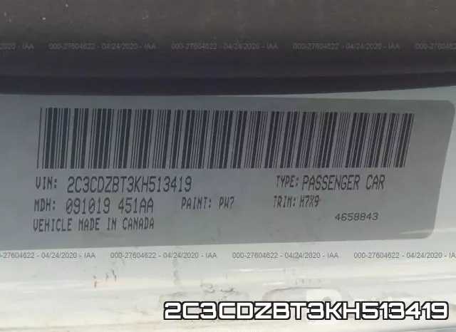 2C3CDZBT3KH513419 фото 10