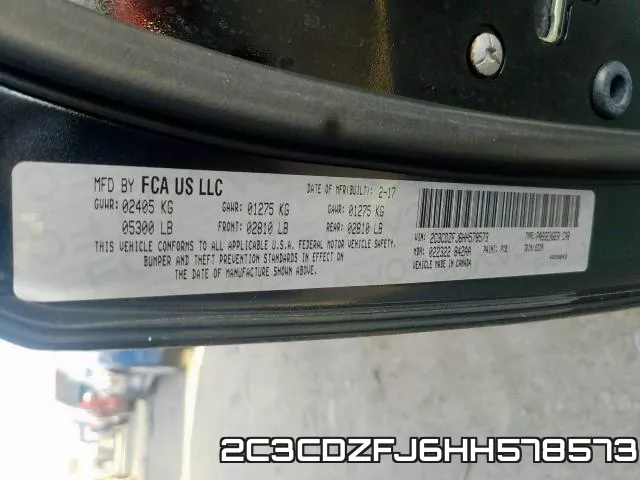 2C3CDZFJ6HH578573 фото 2