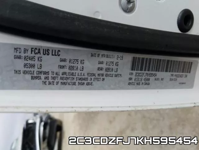 2C3CDZFJ7KH595454 фото 2