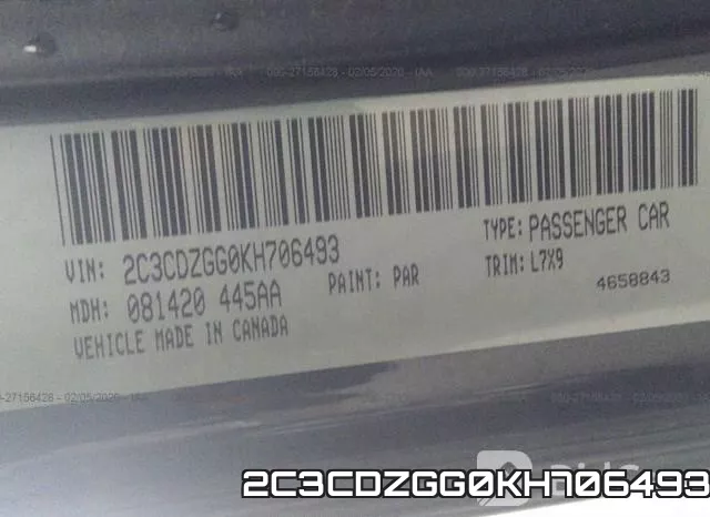 2C3CDZGG0KH706493 фото 10