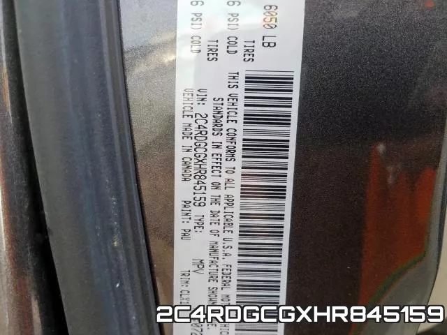 2C4RDGCGXHR845159 фото 2
