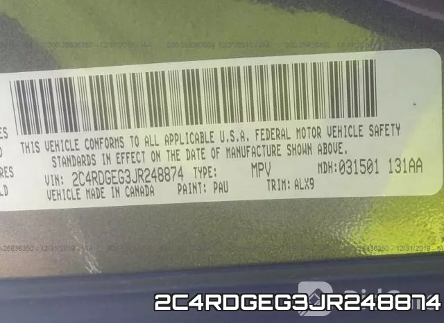 2C4RDGEG3JR248874 фото 10