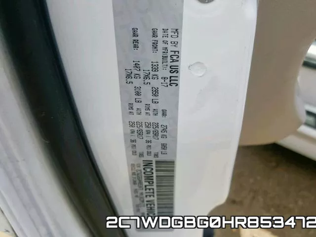 2C7WDGBG0HR853472 фото 2