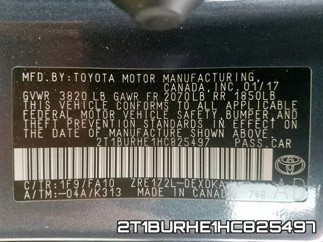 2T1BURHE1HC825497 фото 2