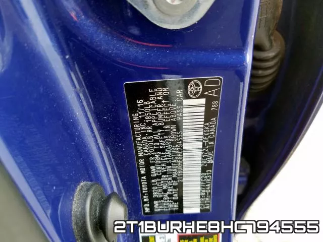 2T1BURHE8HC794555 фото 2