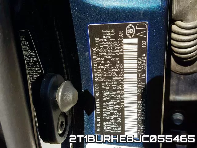 2T1BURHE8JC055465 фото 2