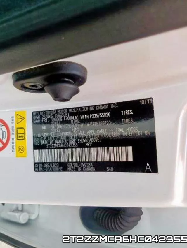 2T2ZZMCA6HC042355 фото 2
