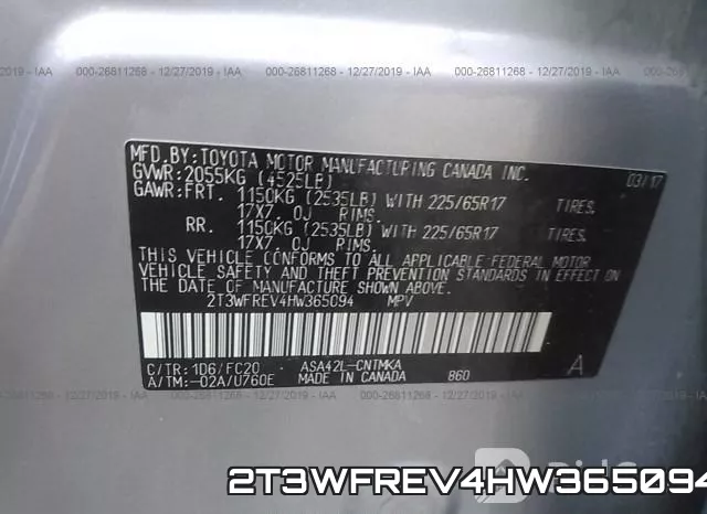 2T3WFREV4HW365094 фото 10
