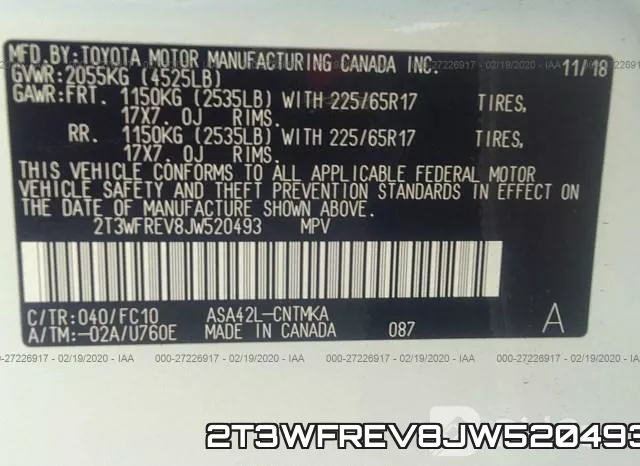 2T3WFREV8JW520493 фото 10