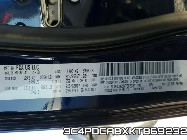 3C4PDCABXKT869232 фото 2