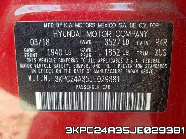 3KPC24A35JE029381 фото 2