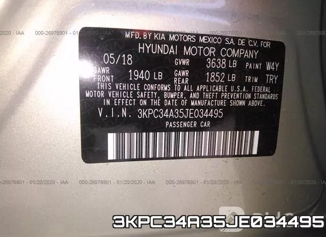 3KPC34A35JE034495 фото 10