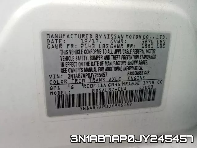 3N1AB7AP0JY245457 фото 2