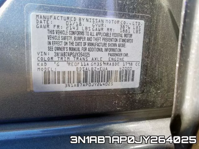 3N1AB7AP0JY264025 фото 2