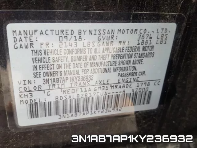 3N1AB7AP1KY236932 фото 2