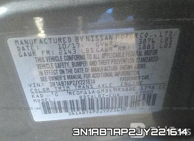 3N1AB7AP2JY221614 фото 10