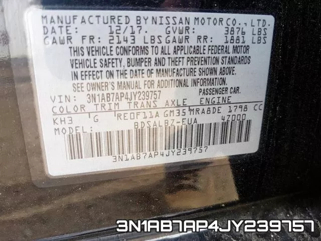3N1AB7AP4JY239757 фото 2