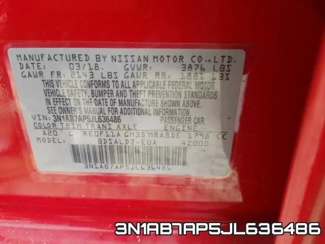 3N1AB7AP5JL636486 фото 2