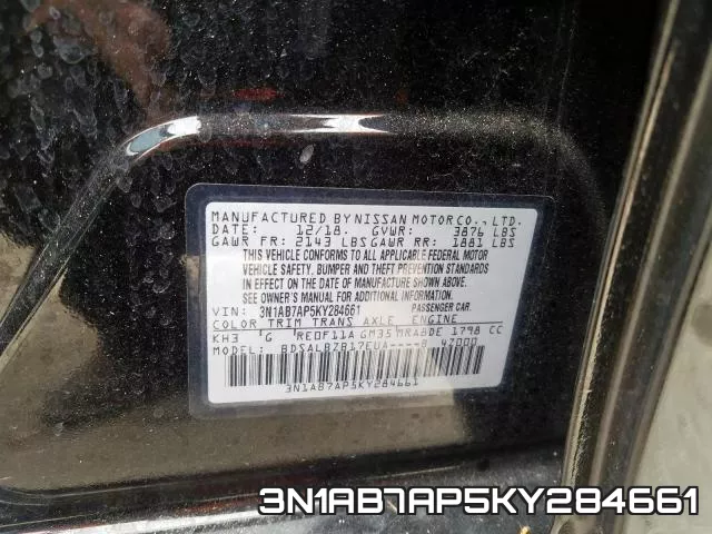 3N1AB7AP5KY284661 фото 2