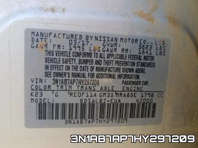 3N1AB7AP7HY297209 фото 2