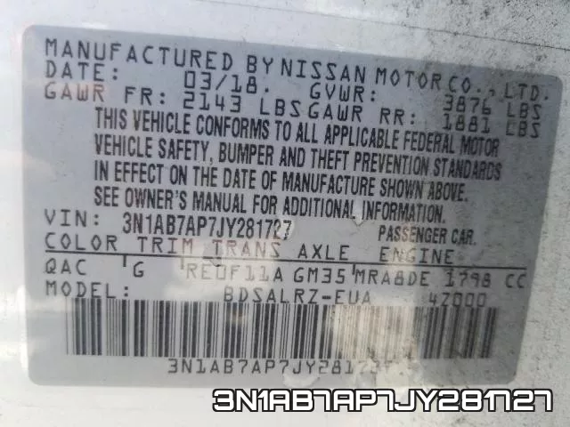 3N1AB7AP7JY281727 фото 2