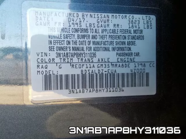 3N1AB7AP8HY311036 фото 2