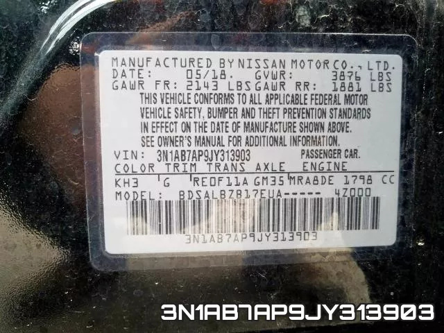 3N1AB7AP9JY313903 фото 2