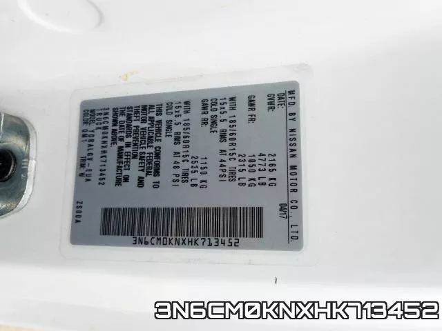 3N6CM0KNXHK713452 фото 2