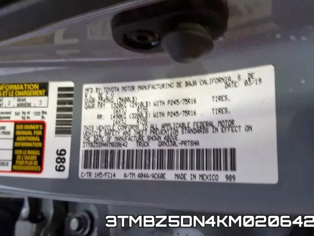 3TMBZ5DN4KM020642 фото 2