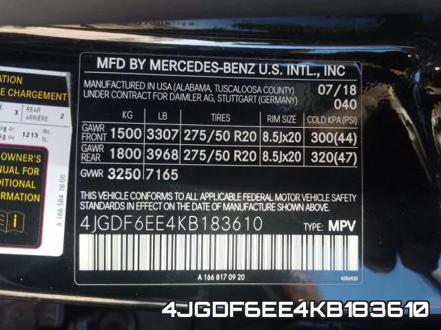 4JGDF6EE4KB183610 фото 2