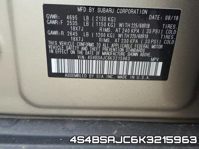 4S4BSAJC6K3215963 фото 2