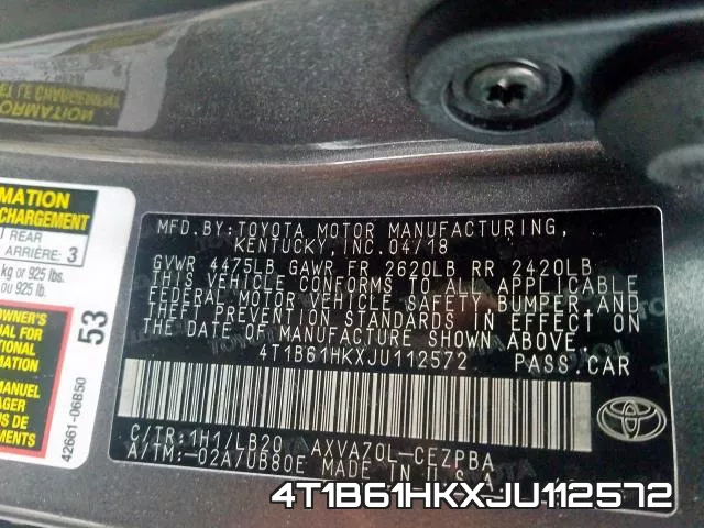 4T1B61HKXJU112572 фото 2
