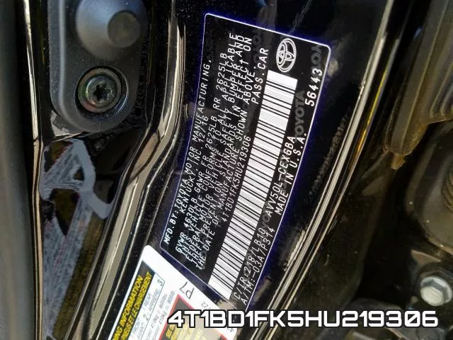4T1BD1FK5HU219306 фото 2
