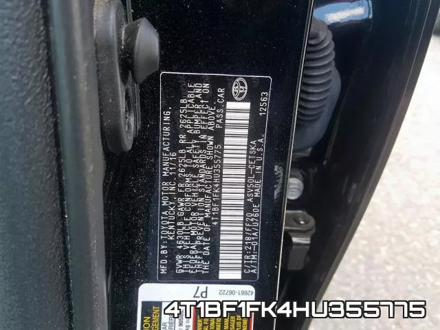 4T1BF1FK4HU355775 фото 2