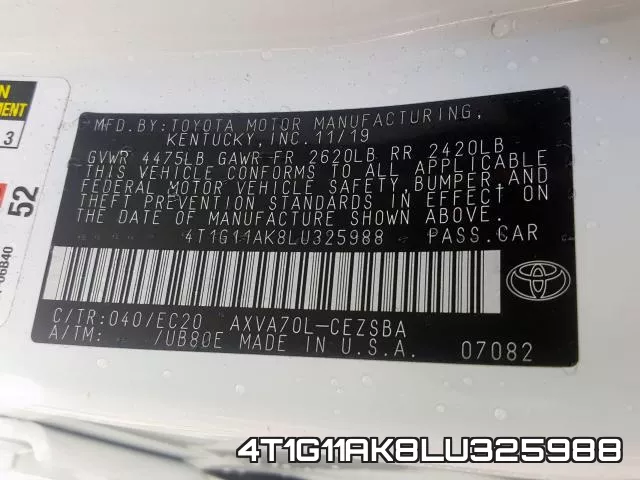 4T1G11AK8LU325988 фото 2