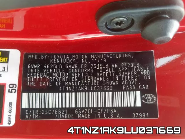4T1NZ1AK9LU037669 фото 2