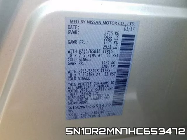 5N1DR2MN7HC653472 фото 2