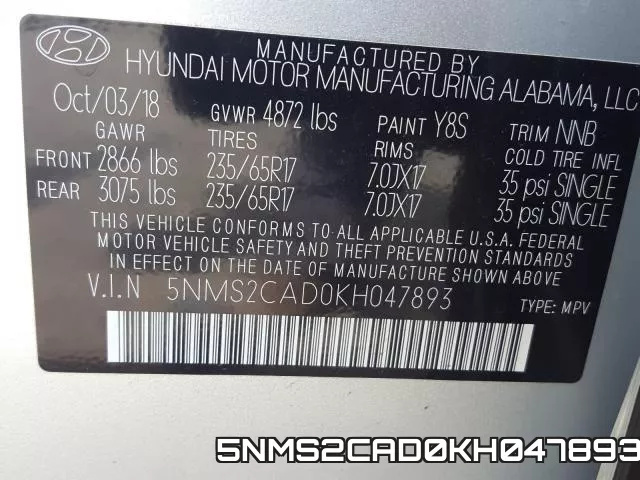 5NMS2CAD0KH047893 фото 2