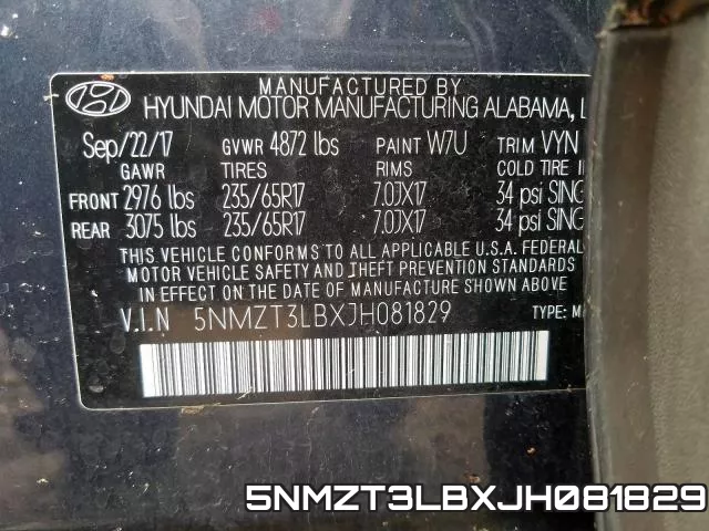 5NMZT3LBXJH081829 фото 2