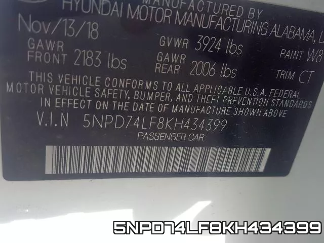 5NPD74LF8KH434399 фото 2