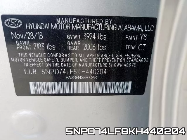 5NPD74LF8KH440204 фото 2