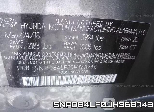 5NPD84LF0JH368748 фото 10
