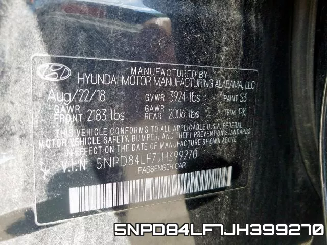 5NPD84LF7JH399270 фото 2