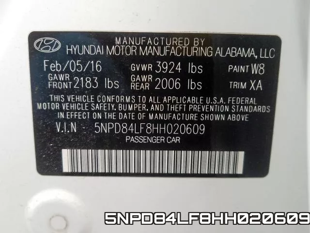 5NPD84LF8HH020609 фото 2