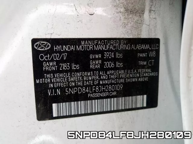 5NPD84LF8JH280109 фото 2