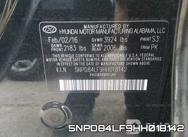 5NPD84LF9HH018142 фото 10