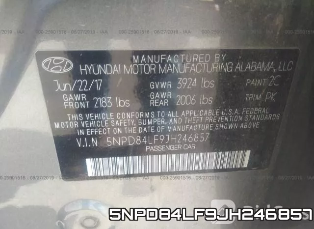 5NPD84LF9JH246857 фото 10