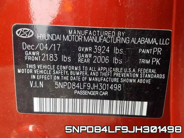 5NPD84LF9JH301498 фото 2
